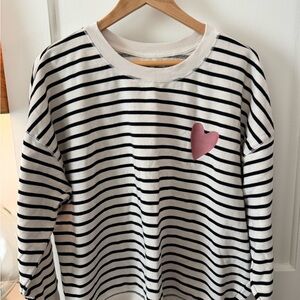 Maurices Black and White Striped Sweater